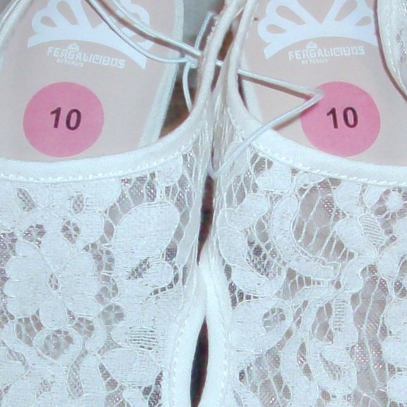 fergilicious white  wedges- W S 3 - Picture 2 of 4